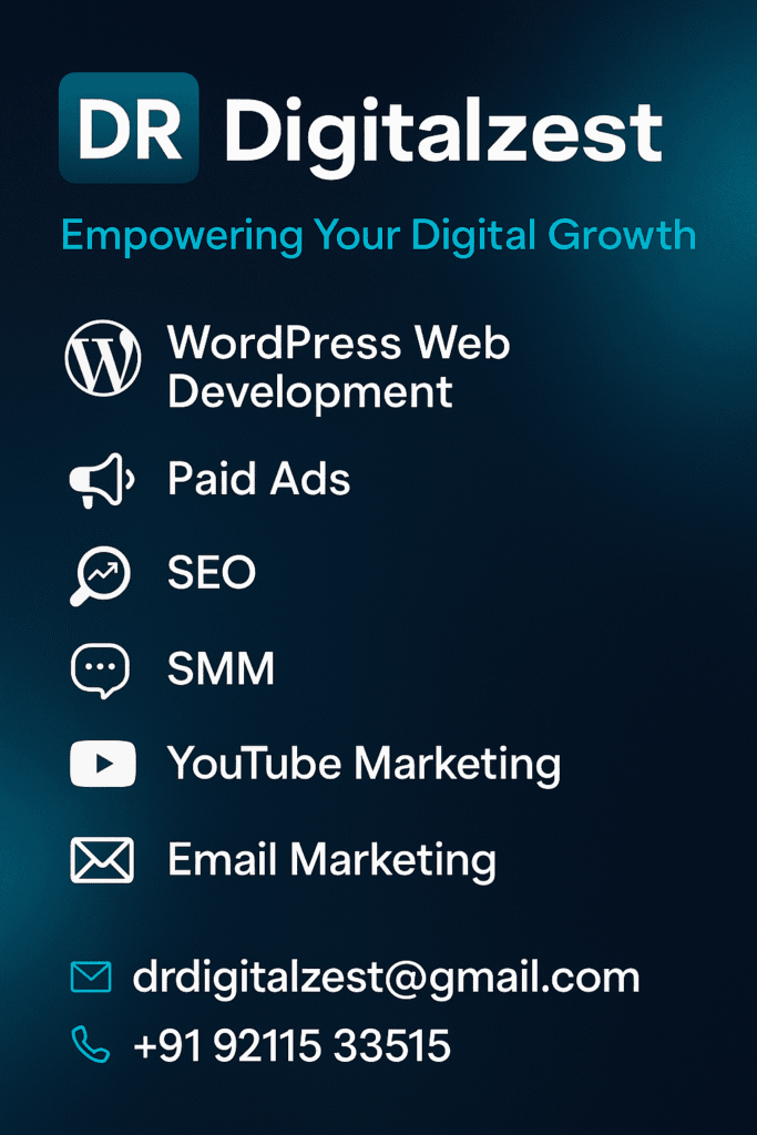 List of services provided by Dr Digitalzest